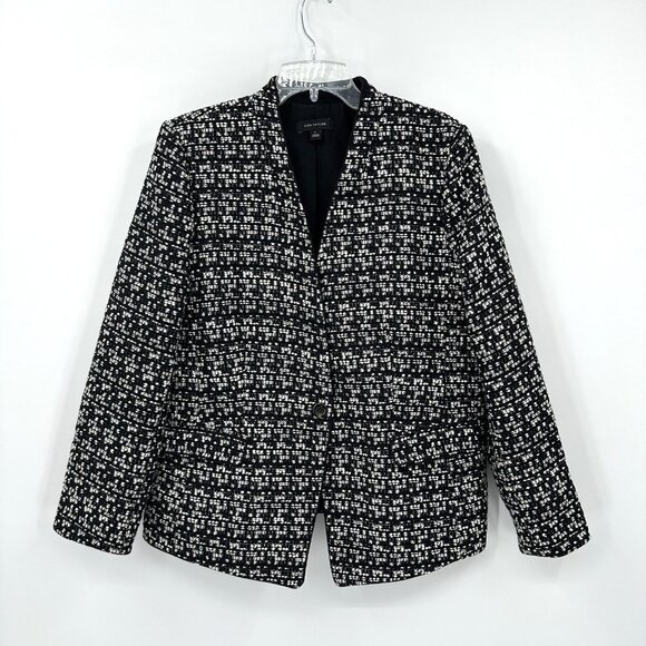Ann Taylor Jackets & Blazers - ANN TAYLOR jacket blazer nubby career business office black one button 16